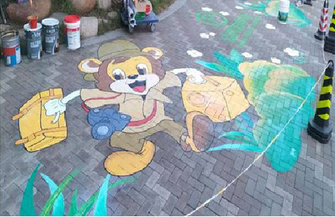 大渡口夏季画地面彩绘会遇到的问题