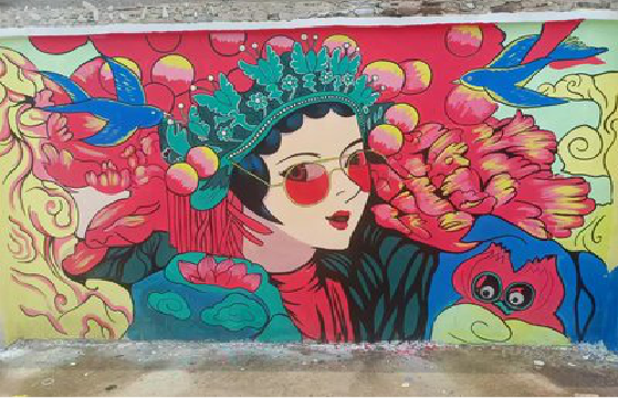 大渡口墙体彩绘-网红墙