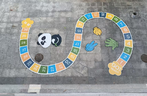 大渡口地面游戏彩绘