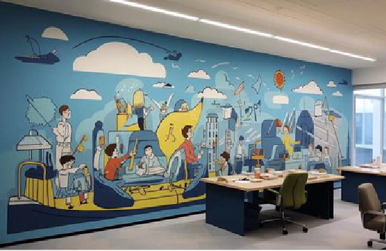 大渡口办公室墙绘的特点。