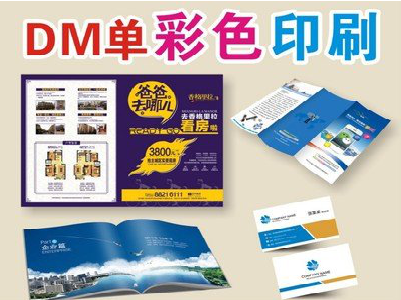 大渡口单页印刷，色彩搭配简单。