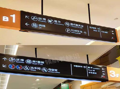 大渡口如何通过商场标识牌引导客流分布？